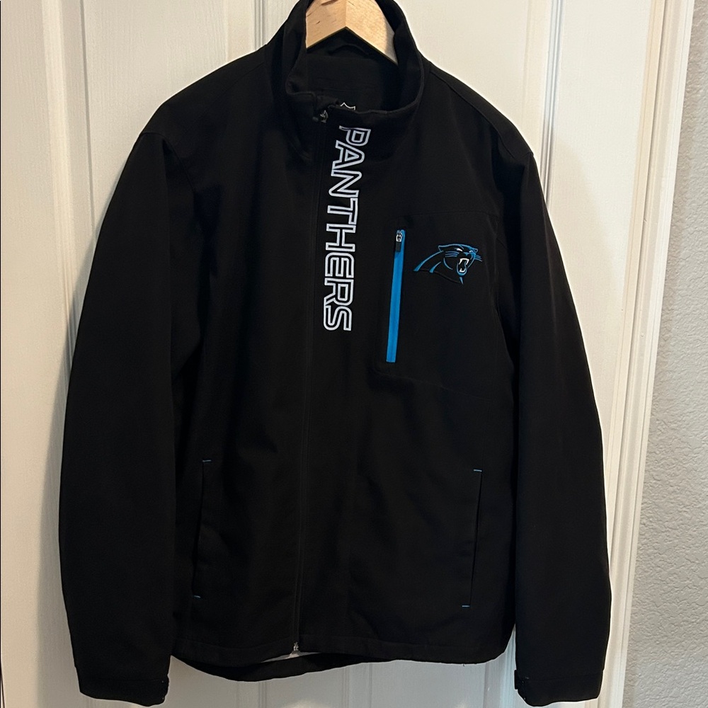 NFL Panthers Black and‎ Blue Windbreaker